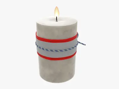 Candle Christmas DIY 04 3D model
