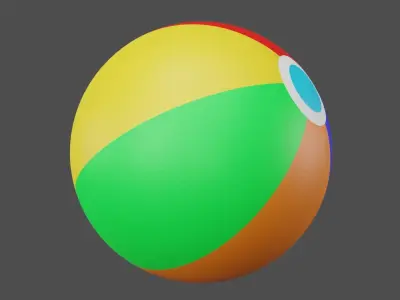 Beach Ball Low-poly 3D model purchase