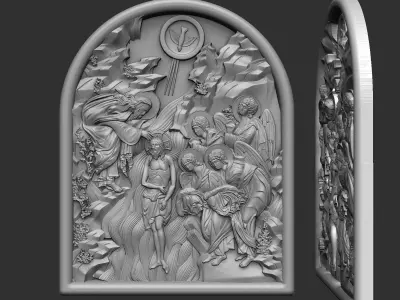 jesus baptism 3D print model