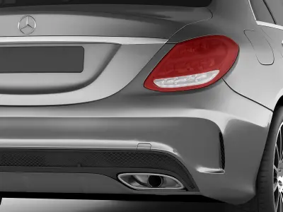 Mercedes C Class 2014 AMG line 3D model