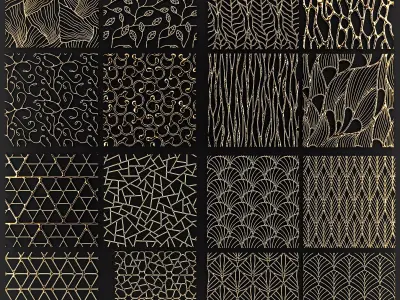 collection of golden lattice 3D model