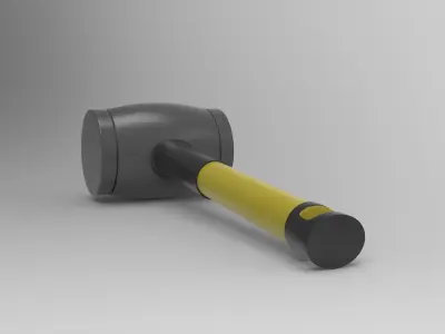 Huppo Rubber Mallet Low-poly 3D model