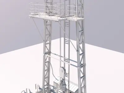 Oil platform 3D model