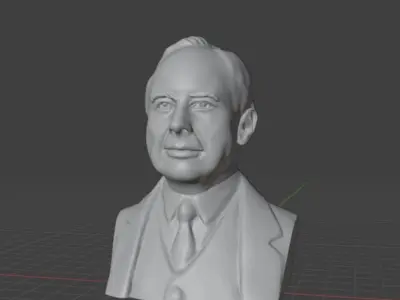 John von Neumann 3D print model