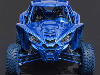 High-Performance Blue Off-Road UTV 3D model