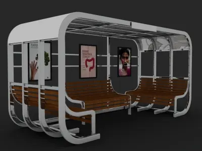 Bus Stop 3D model