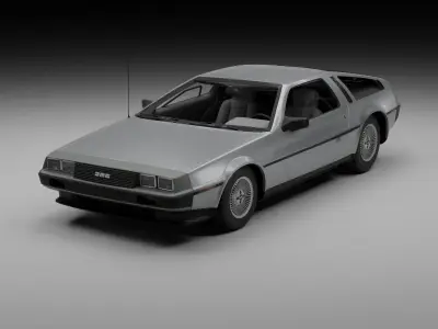 Delorean Dar Time Machine model 3D model
