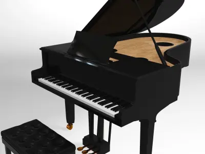 Grand Piano - Lowpoly Free low-poly 3D model
