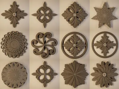 Ornament 3D Model-vol10 3D Model Collection