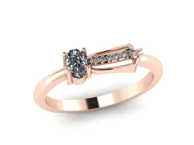 Jewelry Diamond Ring 3D Print Model 3D print model 29