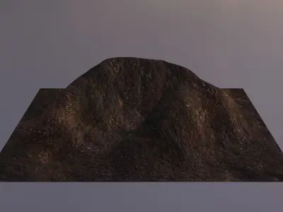 Aerial Grassy and Rocky Mountain 6 Free 3D model