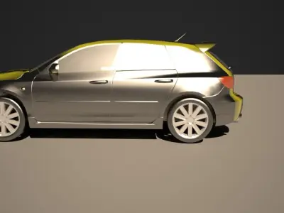 car rig model Low-poly 3D model