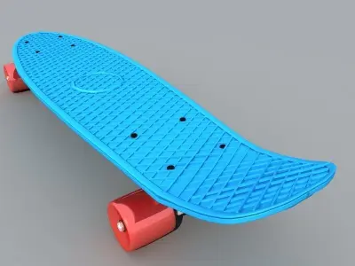 vintage skateboard 3D model