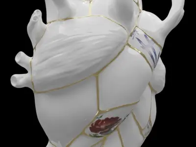 Heart vase 3D model