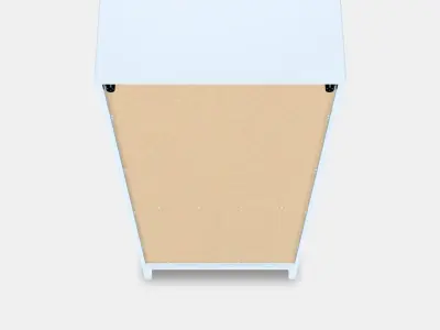 IDANAS High cabinet w gls-drs and 1 drawer Low-poly 3D model