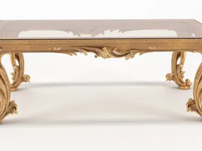 Luxury Coffee Table Chelini Art 1064 - Gold 3D model