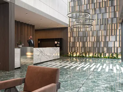 Vray 5 - Hotel Lobby Design 3D model