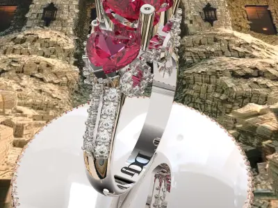 WomenRing 3D print model