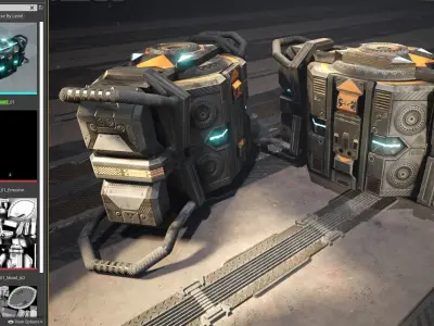 Sci fi device - Cyberpunk design - PBR   Low-poly 3D model
