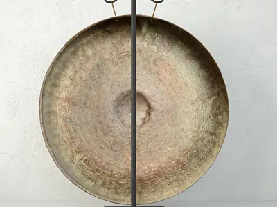 19th Century Laos Bronze Gong 2 3D model