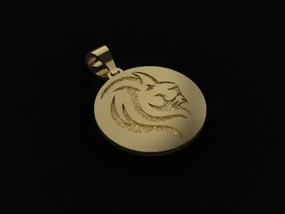 Lion necklace 3D print model