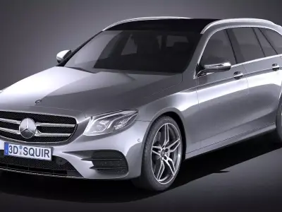 Mercedes E-class 2017 Estate AMG 3D model