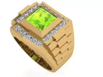 A Showcase of Luxury Men Rings Inspired by Watches 3D print model