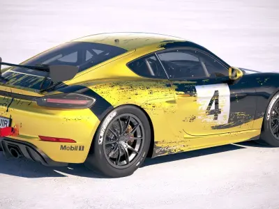 Porsche 718 Cayman GT4 Clubsport 2019 3D model