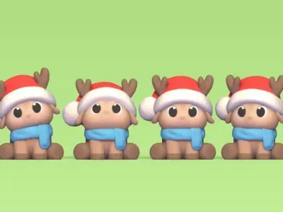 Xmas Reindeer Kit 3D print model