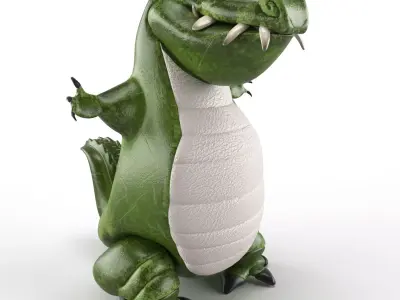 Crocodile Tik Tak 3D model