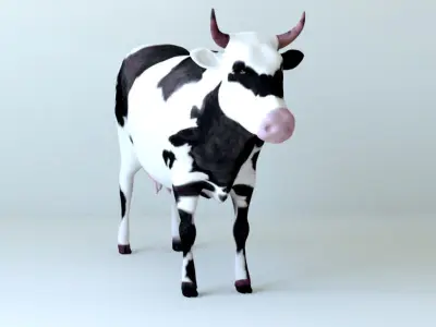 Cows full body Low-poly 3D model