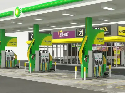 VRay - C4D Scene - BP GARAGE and SHOP 3D model