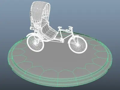 Rikshah bicycle 3D model