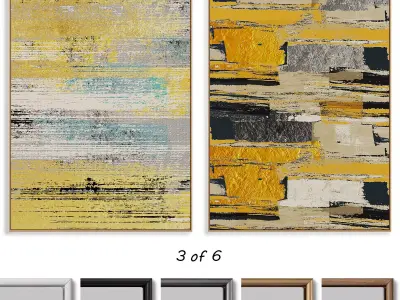 Abstract Painting Frame set 3D model order