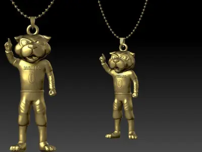 NCAA - Necklaces South Alabama Jaguars - Hanging Figurine 3D print model