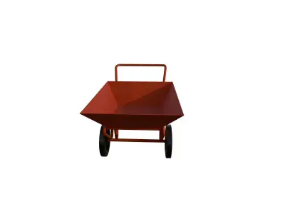 Cement cart Low-poly 3D model