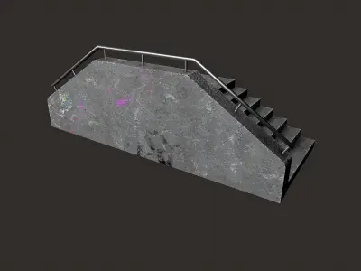 Skate ramp6 Low-poly 3D model