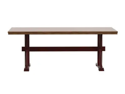 Lefever Rubberwood Trestle Dining Table 3D model