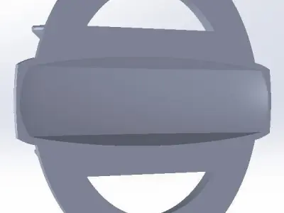 Nissan 370z front and rear Z emblem badge 3D print model