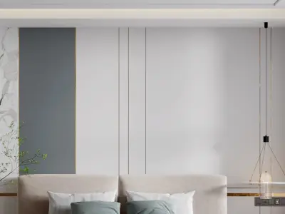 bedroom villa Home Modern decoration 3D model purchase