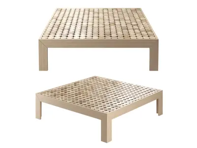 Nature Inspired Artisanal Coffee Table 3D model