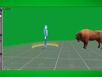 European Bison Wisent Low-poly 3D model