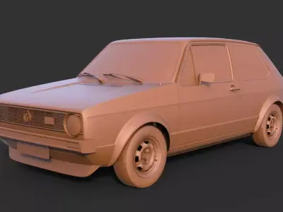 Volkswagen Golf Mk1 3D print model