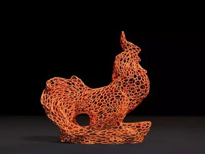 Rooster 3D print model