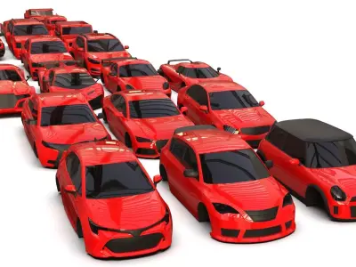 Cars Pack Low-poly 3D model