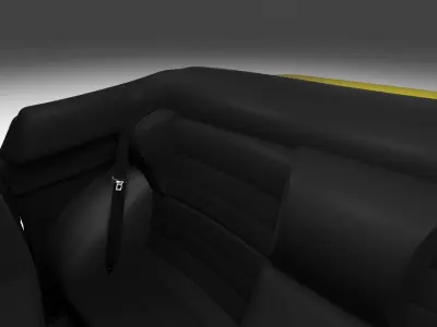 Porsche 944 Cabriolet w interior top down rev 3D model