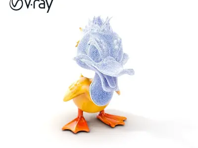 Animated Duck Character Model Pack Low-poly 3D model