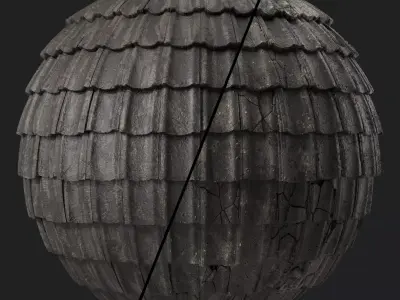 Roof Tile Materials 51- Concrete Roofing by Sbsar generator Texture