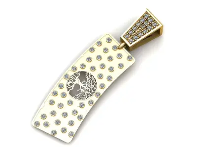 Mekzine Gold Pendant 3D print model