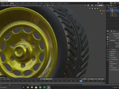 OFFROAD CAR RIM Low-poly 3D model